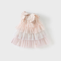 Dave&Bella Summer Girls Gradient Purple Mesh Cake Dress