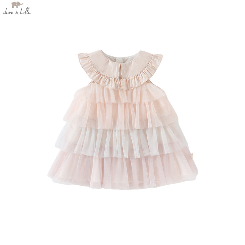 Dave&Bella Summer Girls Gradient Purple Mesh Cake Dress