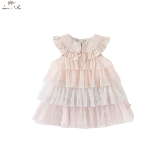 Dave&Bella Summer Girls Gradient Purple Mesh Cake Dress