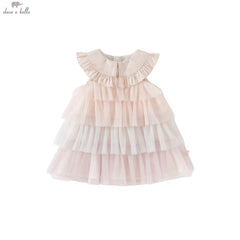 Dave&Bella Summer Girls Gradient Purple Mesh Cake Dress