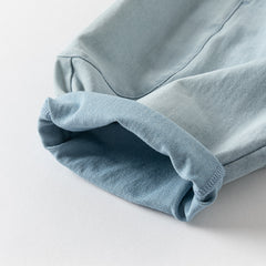 Dave&Bella Toddler Boys Summer Daily Denim Blue Versatile Loose Pants