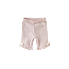 Dave&Bella Toddler Girls Summer White/Pink Slim Breathable Leggings