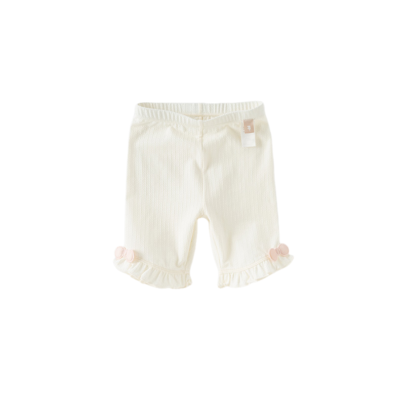 Dave&Bella Toddler Girls Summer White/Pink Slim Breathable Leggings