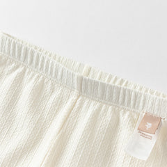 Dave&Bella Toddler Girls Summer White/Pink Slim Breathable Leggings