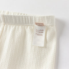 Dave&Bella Toddler Girls Summer White/Pink Slim Breathable Leggings