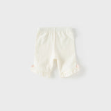 Dave&Bella Toddler Girls Summer White/Pink Slim Breathable Leggings