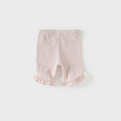 Dave&Bella Toddler Girls Summer White/Pink Slim Breathable Leggings