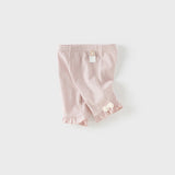 Dave&Bella Toddler Girls Summer White/Pink Slim Breathable Leggings