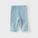 Dave&Bella Toddler Girls Summer Beige/Denim Blue Versatile Comfortable Casual Leggings