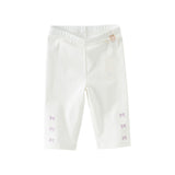 Dave&Bella Toddler Girls Summer Beige/Denim Blue Versatile Comfortable Casual Leggings