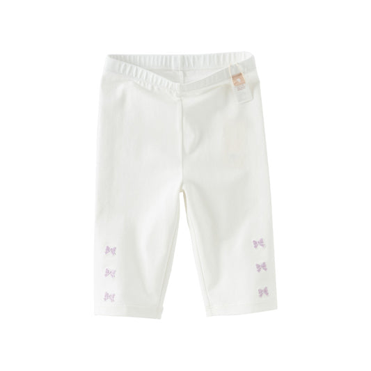 Dave&Bella Toddler Girls Summer Beige/Denim Blue Versatile Comfortable Casual Pants