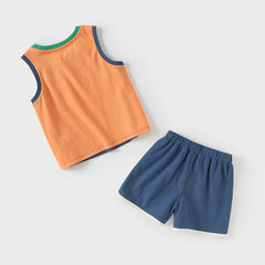 Dave&Bella Boys Summer Outdoor Antimicrobial T-shirt Short Pant Sports Set