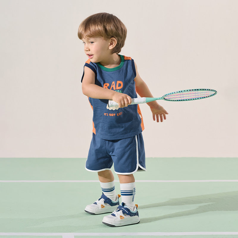 Dave&Bella Kids Boys Summer Outdoor Antimicrobial T-shirt Short Pant Sets