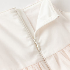 Dave&Bella Girls Summer Pink Mesh Flower Halter Dress