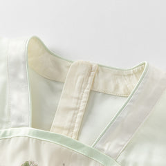 Dave&Bella Kids Girls Summer Classic Lotus Embroidered Chinese-style Mesh Dress