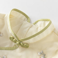 Dave&Bella Toddler Girls Summer Chinese-style Light Yellow Cute Mesh A-line Dress