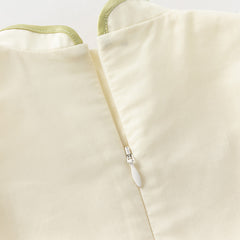 Dave&Bella Toddler Girls Summer Chinese-style Light Yellow Cute Mesh A-line Dress