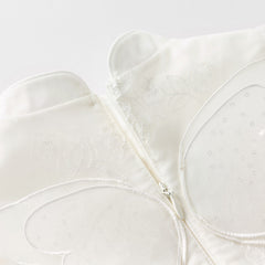 Dave&Bella Toddler Girls Summer Adorable Beige Chinese-style A-line Mesh Dress