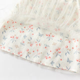 Dave&Bella Toddler Girls Summer Elegant Floral Print Mesh Cheongsam-style Dress (Copy)-1