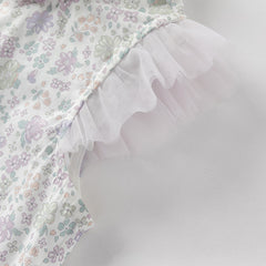 Dave&Bella Toddler Girls Summer Elegant Floral Chinese-style A-line Princess Mesh Dress