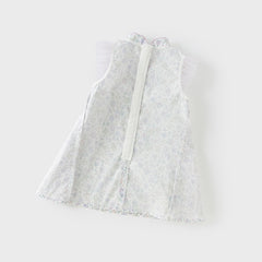 Dave&Bella Toddler Girls Summer Elegant Floral Chinese-style A-line Princess Mesh Dress