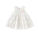Dave&Bella Girls Summer Cotton Colored Dots Sleeveless Dress (Copy)-1