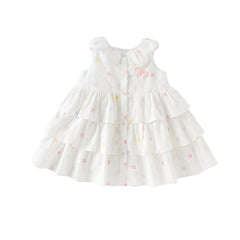 Dave&Bella Girls Summer Cotton Colored Dots Sleeveless Dress