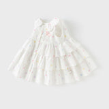 Dave&Bella Girls Summer Cotton Colored Dots Sleeveless Dress (Copy)-1