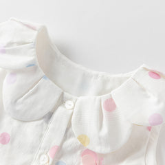 Dave&Bella Girls Summer Cotton Colored Dots Sleeveless Dress