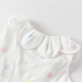 Dave&Bella Girls Summer Cotton Colored Dots Sleeveless Dress (Copy)-1