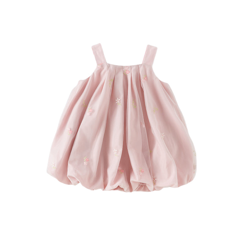 Dave&Bella Girls Summer Pink Tulle Mesh Sleeveless Princess Jellyfish Style Dress