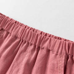 Dave&Bella Girls Summer Pink White Plaid Top Shorts Set