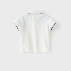 Dave&Bella Boys Summer Cotton White College Style  Polo T-shirt Top