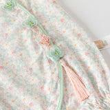 Dave&Bella Baby Girls Summer Green Print Chinese-style Soft Rompers