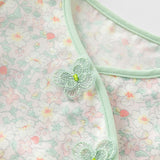 Dave&Bella Baby Girls Summer Green Print Chinese-style Soft Rompers