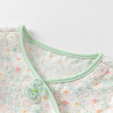 Dave&Bella Baby Girls Summer Green Print Chinese-style Soft Rompers