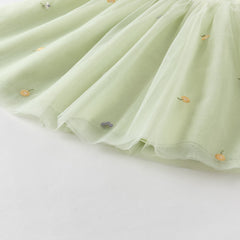 Dave&Bella Toddler Girls Summer Green Mesh Elegance Princess Dress (wallet bag)