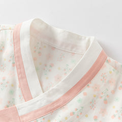 Dave&Bella Toddler Girls Summer Sweet Pink Floral Chinese-style T-shirt Pant Outfit Sets