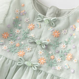 Dave&Bella Girls Summer Green Mesh Princess Dress