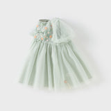 Dave&Bella Girls Summer Green Mesh Princess Dress
