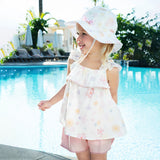 Dave&Bella Toddler Girls Summer Adorable Cotton Floral Halter Top Short Pant Sets