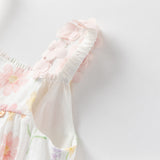 Dave&Bella Toddler Girls Summer Cotton Cute Floral Print Halter Dress