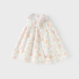 Dave&Bella Toddler Girls Summer Cotton Cute Floral Print Halter Dress