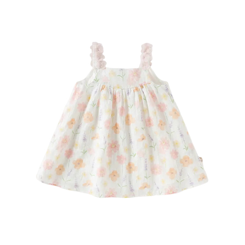 Dave&Bella Toddler Girls Summer Cotton Cute Floral Print Halter Dress