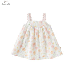 Dave&Bella Girls Summer Cotton Cute Floral Print Halter Dress