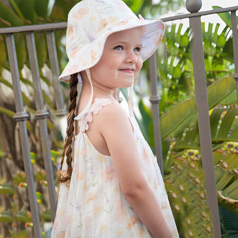 Dave&Bella Toddler Girls Summer Cotton Cute Floral Print Halter Dress