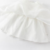 Dave&Bella Toddler Girls Summer Princess White Fantasy Graduation Tulle Dress