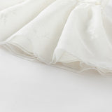 Dave&Bella Toddler Girls Summer Princess White Fantasy Graduation Tulle Dress