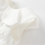 Dave&Bella Toddler Girls Summer Princess White Fantasy Graduation Tulle Dress