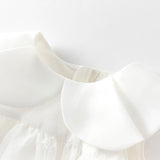 Dave&Bella Toddler Girls Summer Princess White Fantasy Graduation Tulle Dress